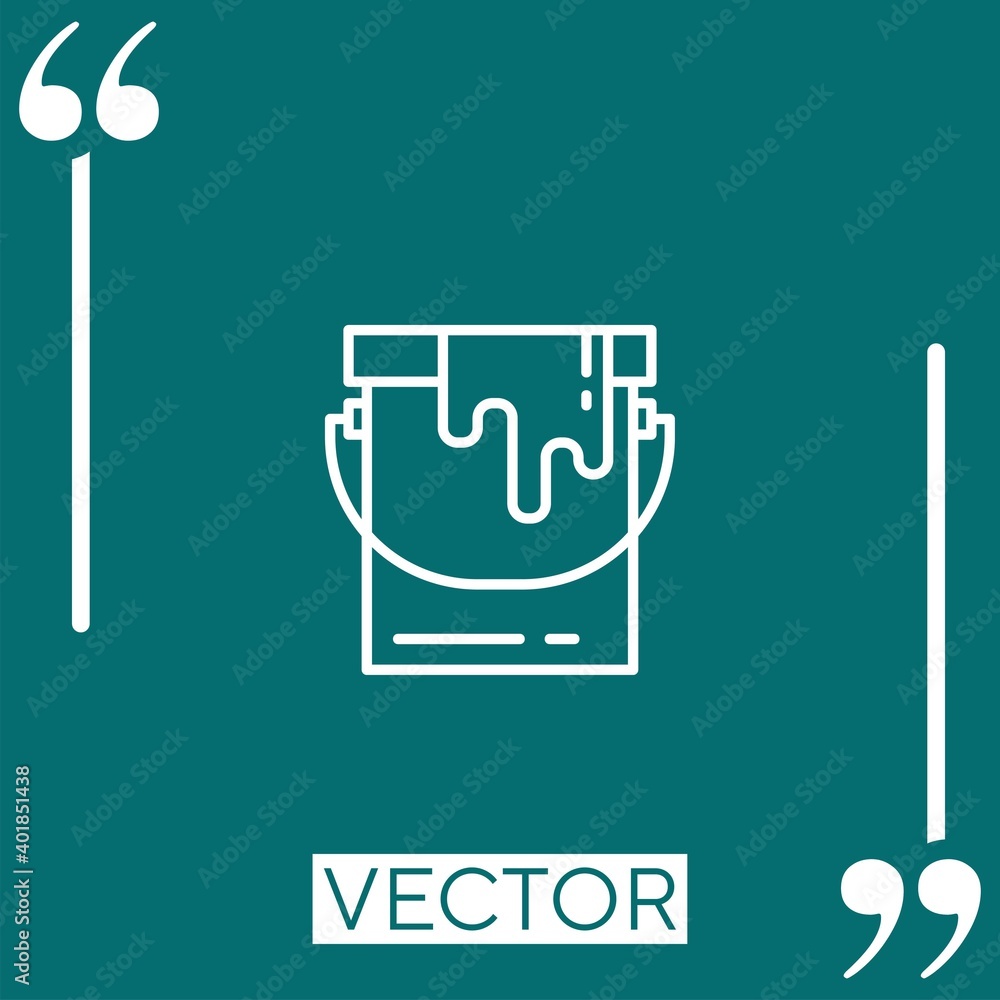 Aufkleber paint bucket vector icon linear icon. editable stroked line