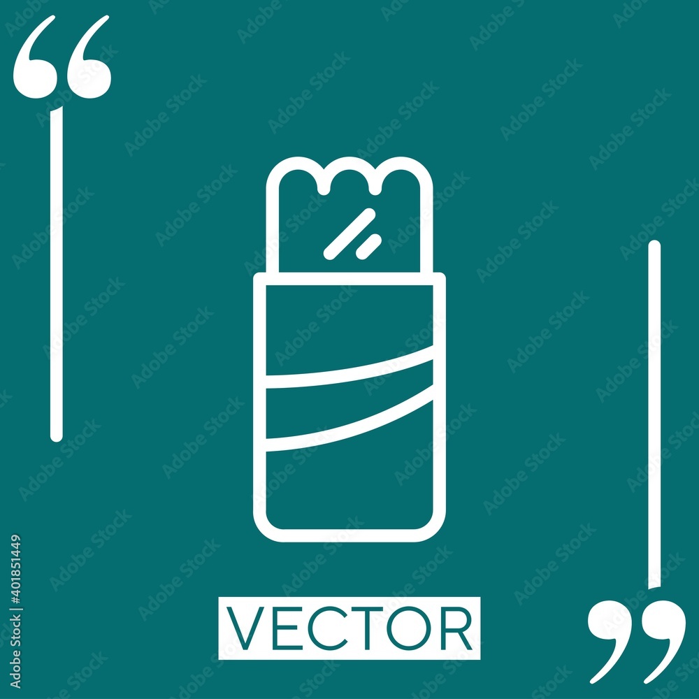 Poster pie vector icon linear icon. editable stroked line