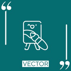 painting vector icon Linear icon. Editable stroked line