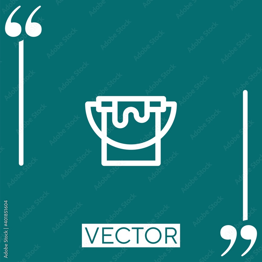 Poster varnish vector icon linear icon. editable stroked line