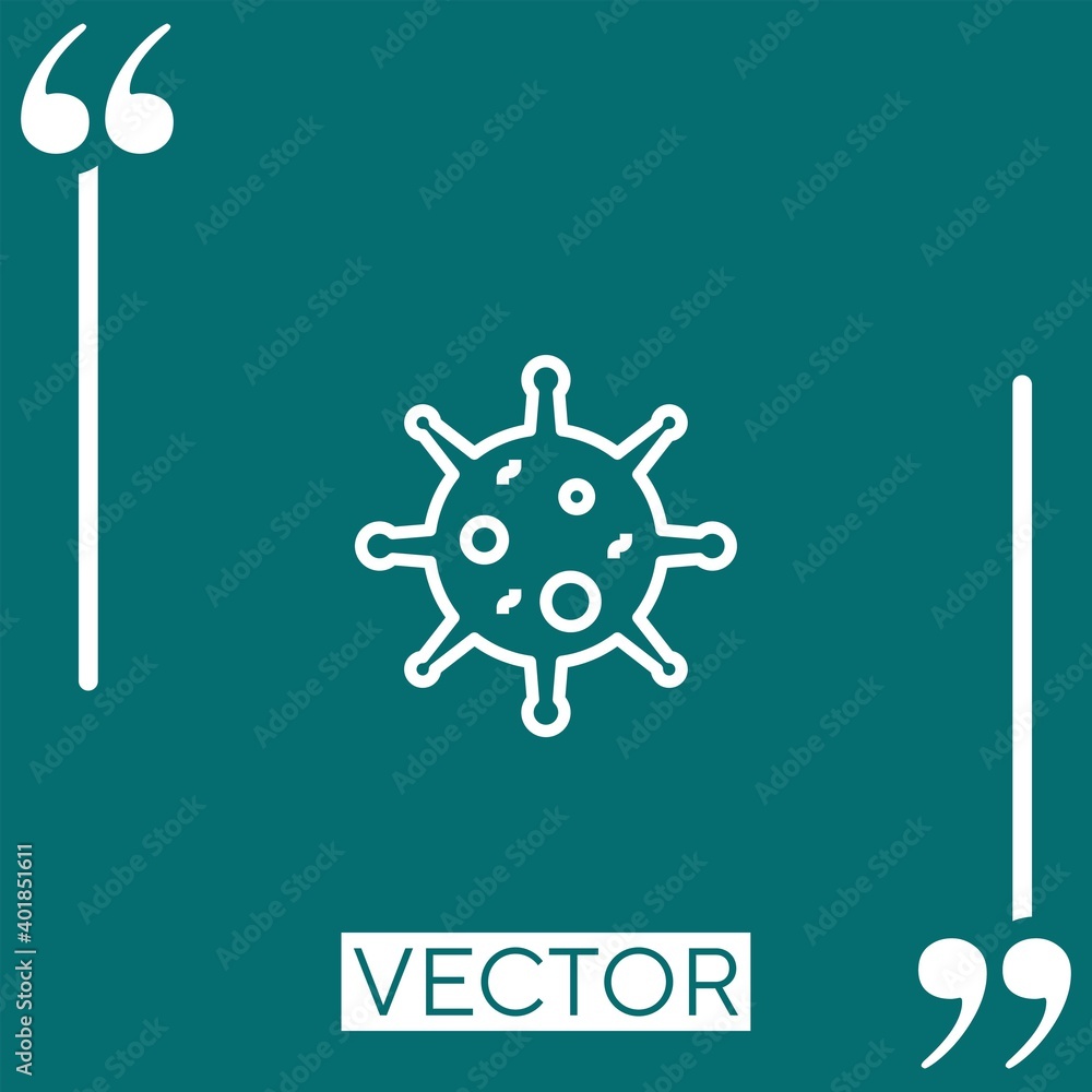 Poster virus vector icon linear icon. editable stroked line