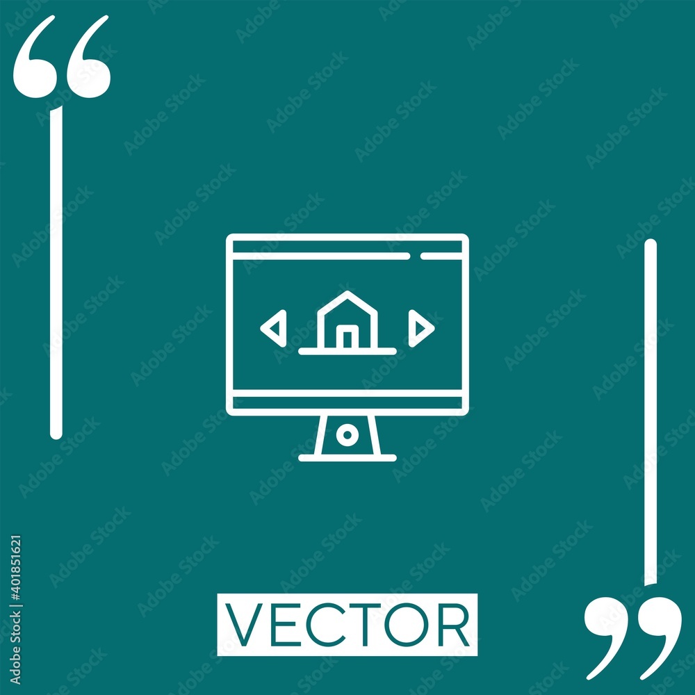 Poster web vector icon linear icon. editable stroked line