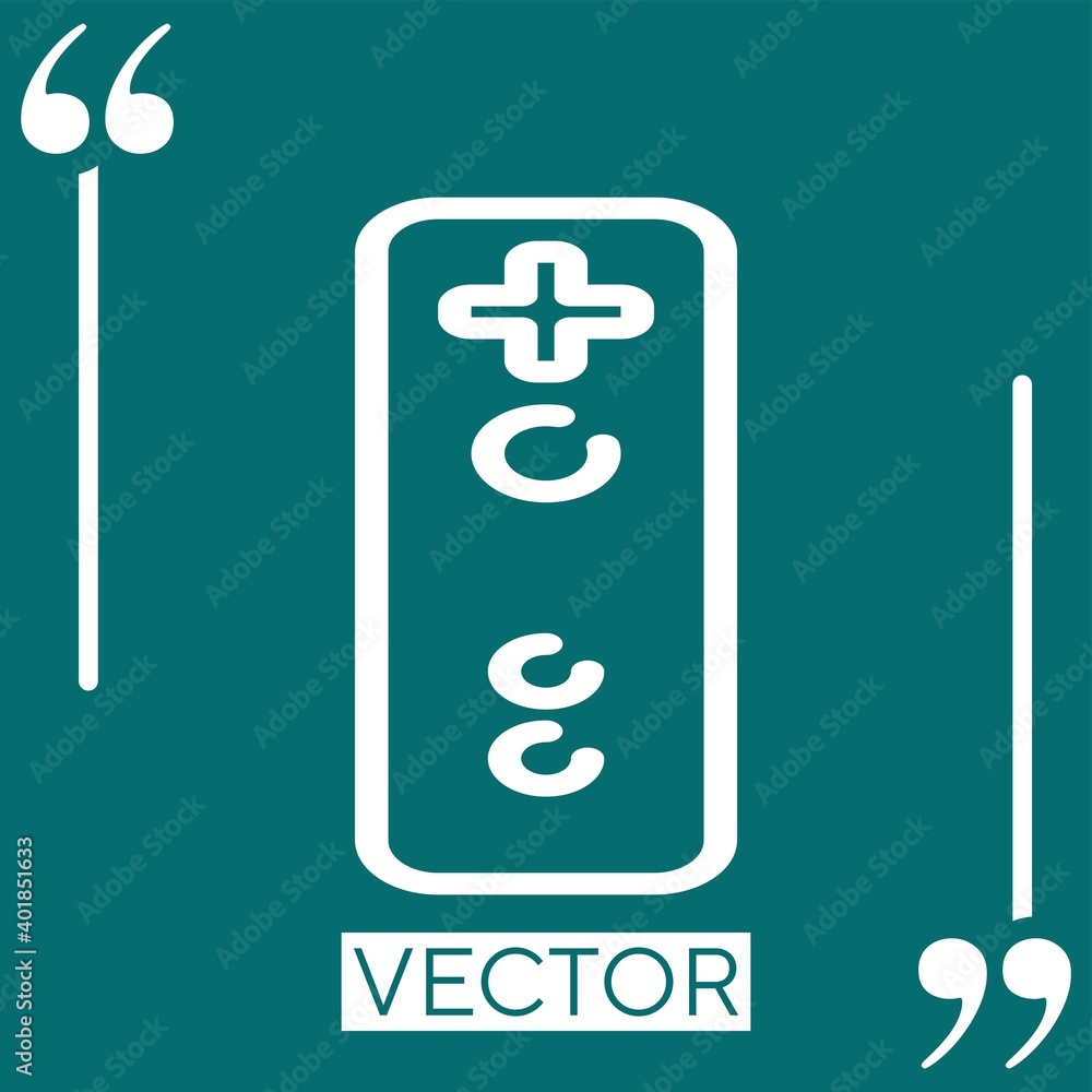Poster wii controller vector icon linear icon. editable stroked line