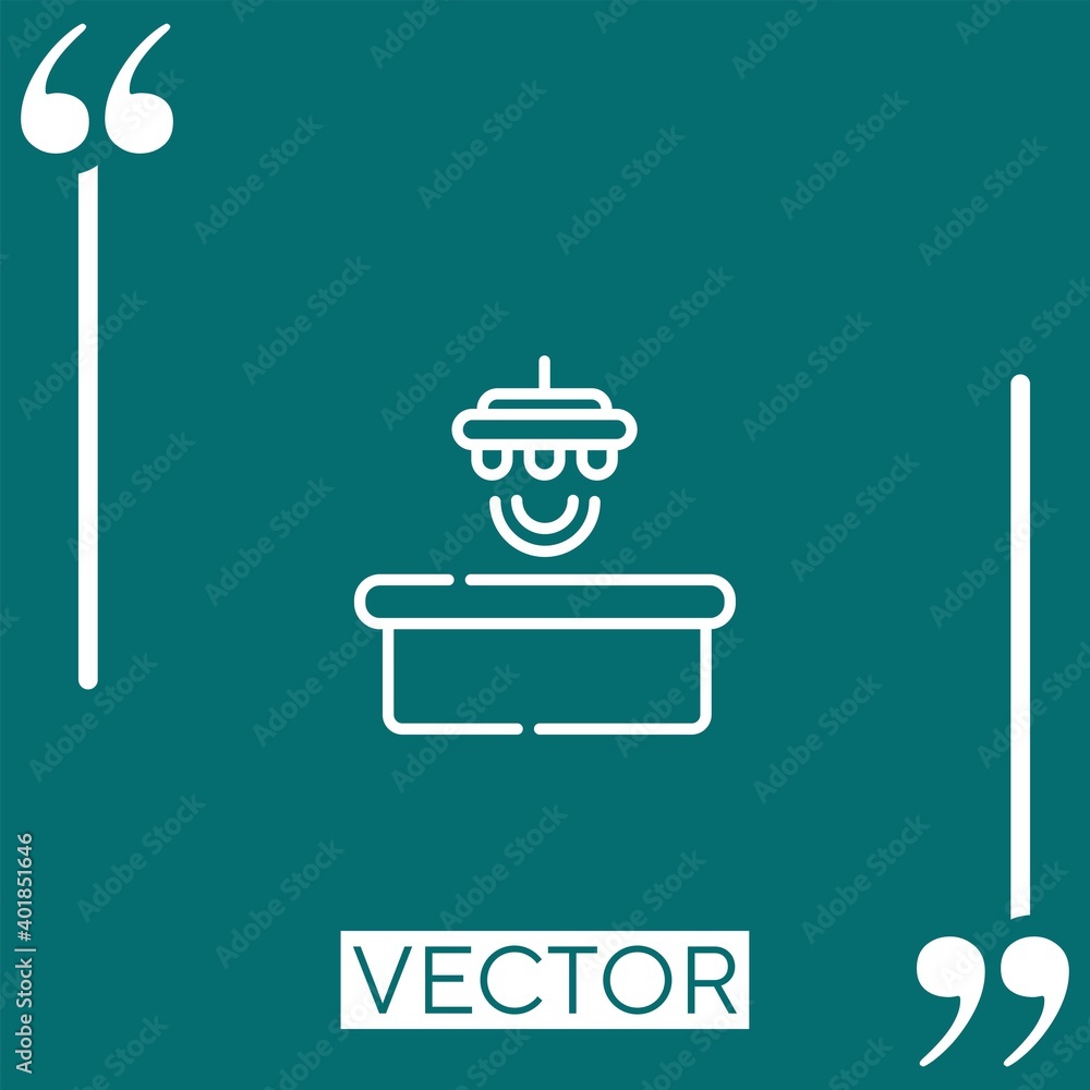 Poster x ray vector icon linear icon. editable stroked line
