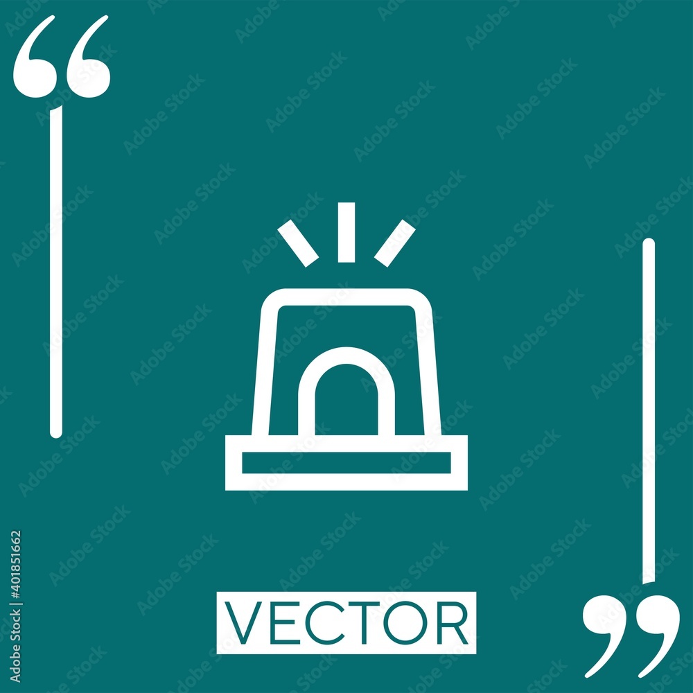 Poster alarm vector icon linear icon. editable stroked line