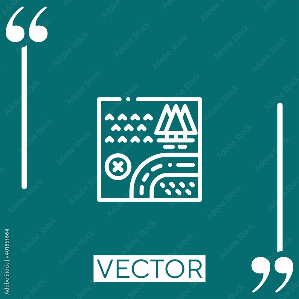 Poster atlas vector icon linear icon. editable stroked line
