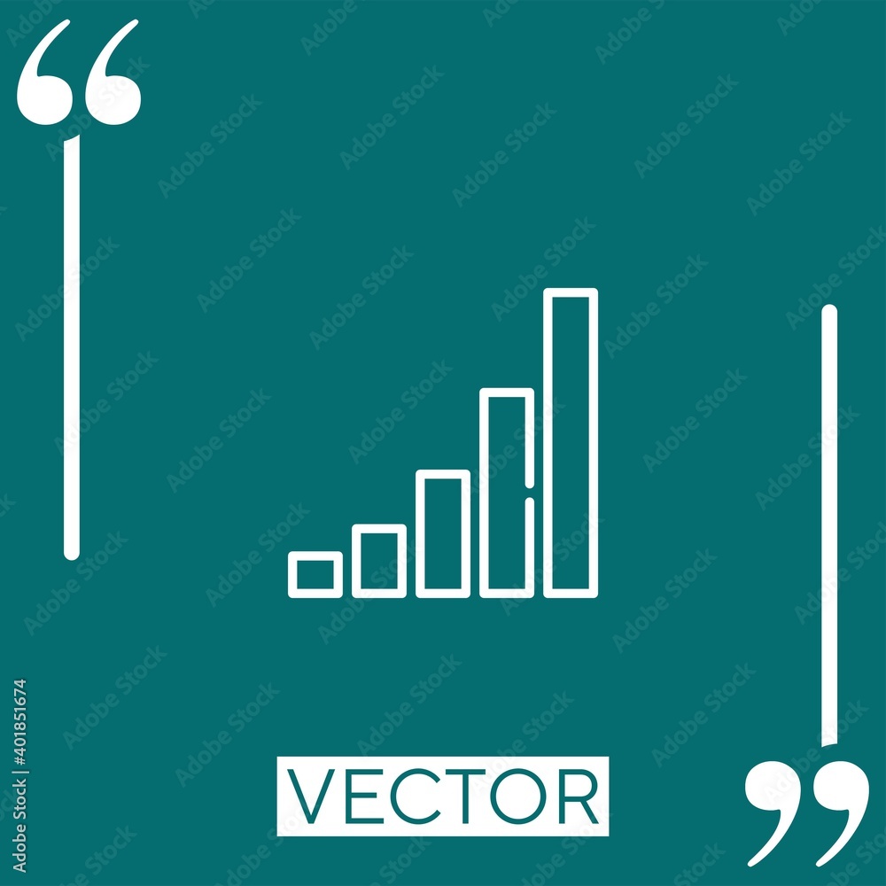 Poster bar vector icon linear icon. editable stroked line