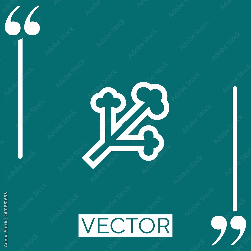 Poster celery vector icon linear icon. editable stroked line