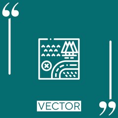 atlas vector icon Linear icon. Editable stroked line