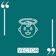 baby   vector icon Linear icon. Editable stroked line
