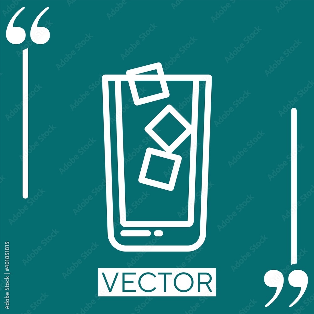 Poster ice vector icon linear icon. editable stroked line