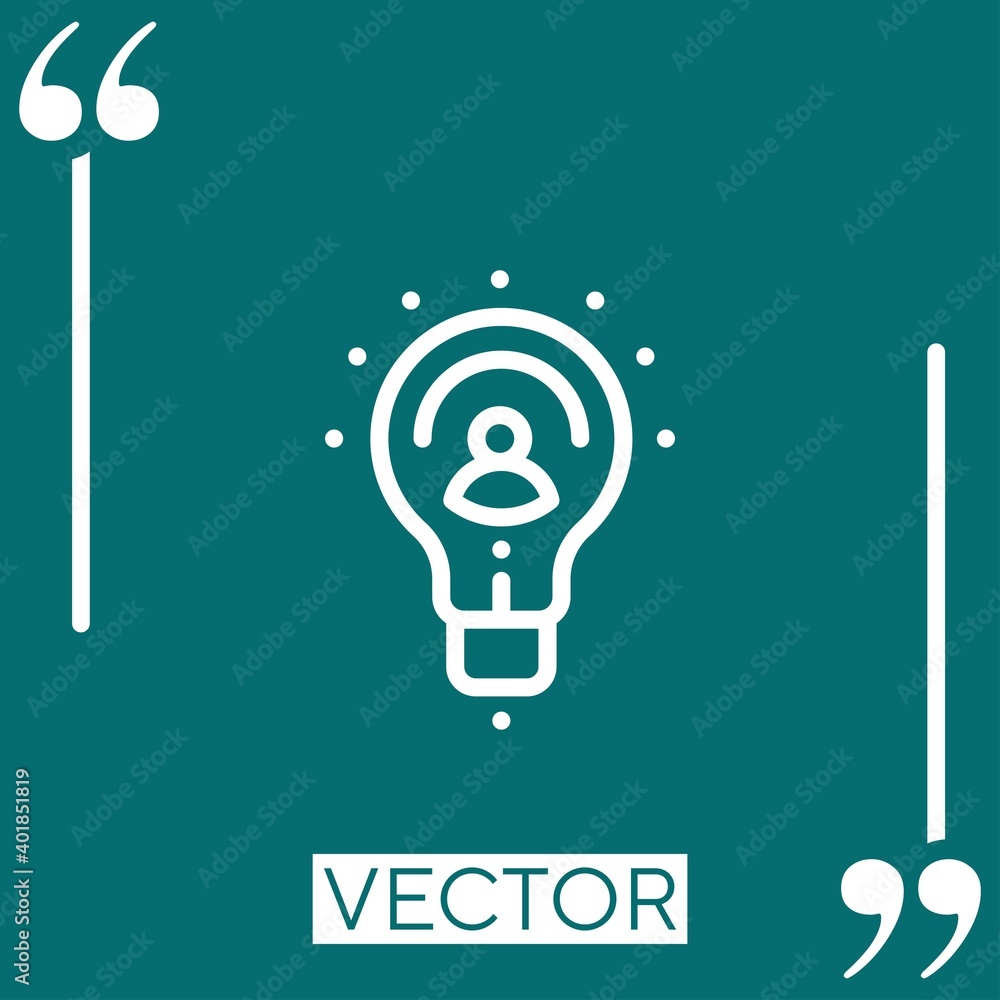 Poster idea vector icon linear icon. editable stroked line