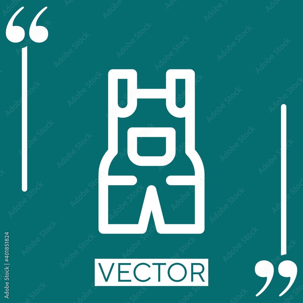 Poster jumpsuit vector icon linear icon. editable stroked line