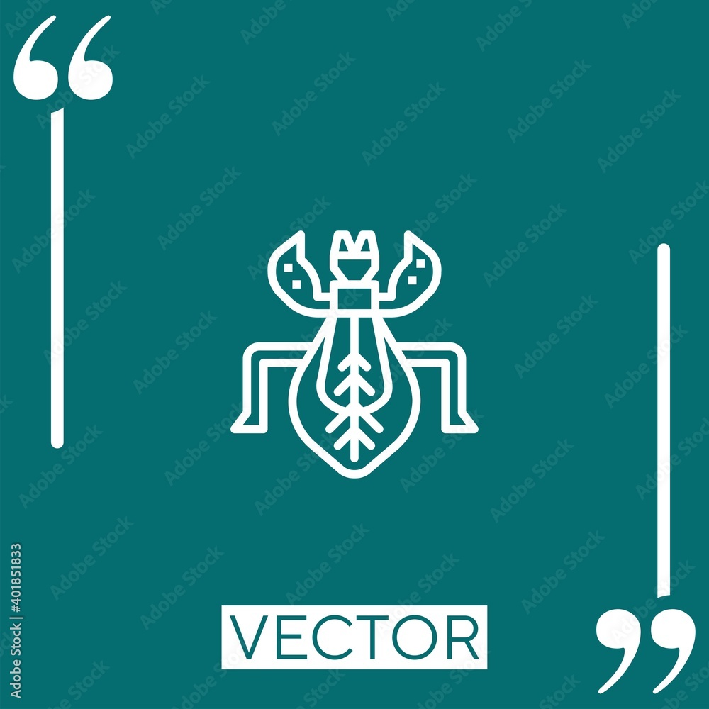 Poster leaf vector icon linear icon. editable stroked line