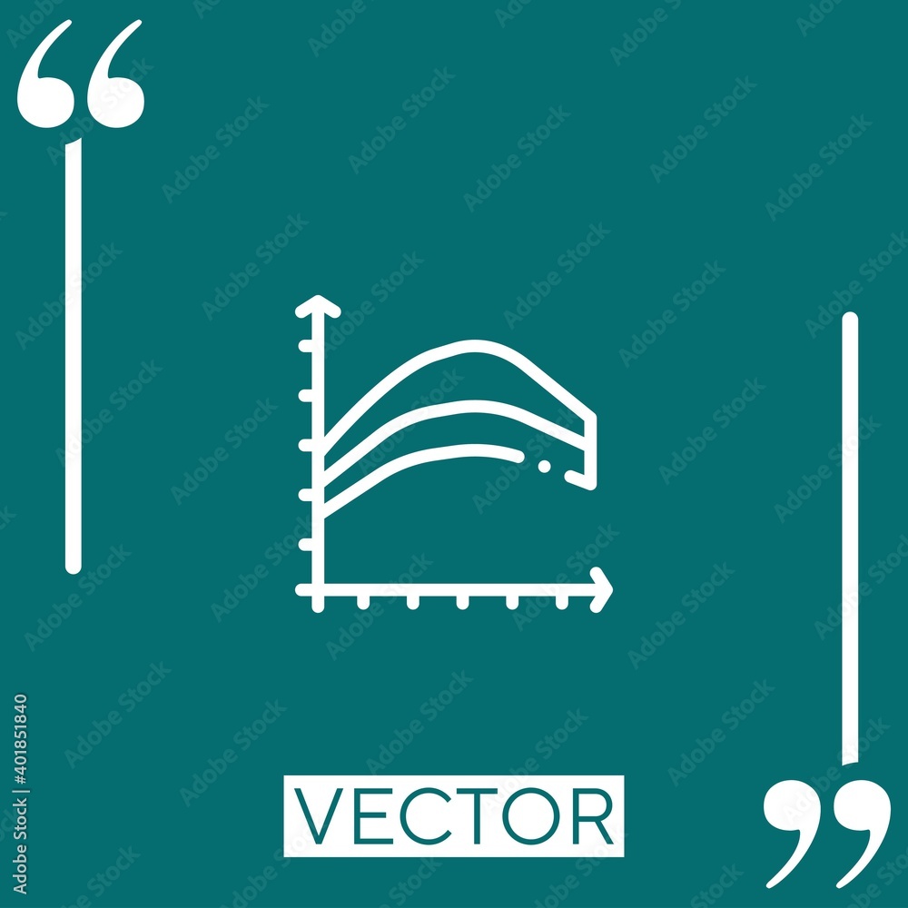 Poster line chart vector icon linear icon. editable stroked line