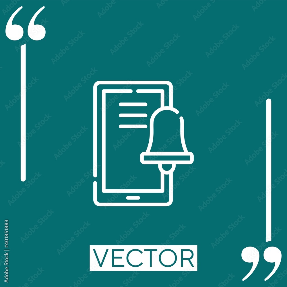 Poster notification vector icon linear icon. editable stroked line