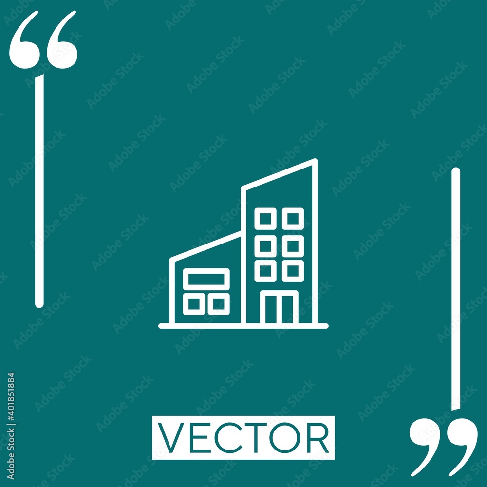 Poster office vector icon linear icon. editable stroked line