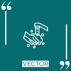 hand wash vector icon Linear icon. Editable stroked line