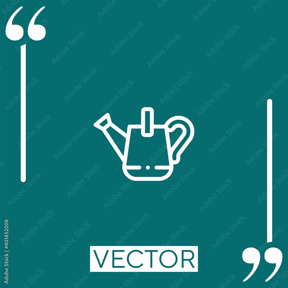 Aufkleber watering can vector icon linear icon. editable stroked line
