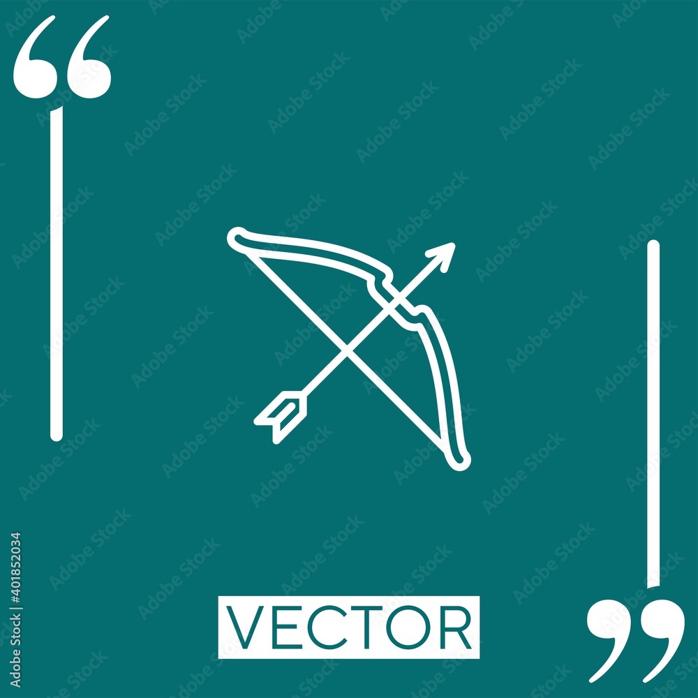 Poster arrows vector icon linear icon. editable stroked line