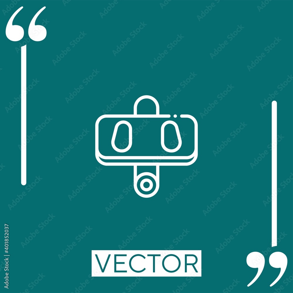 Poster balancing vector icon linear icon. editable stroked line