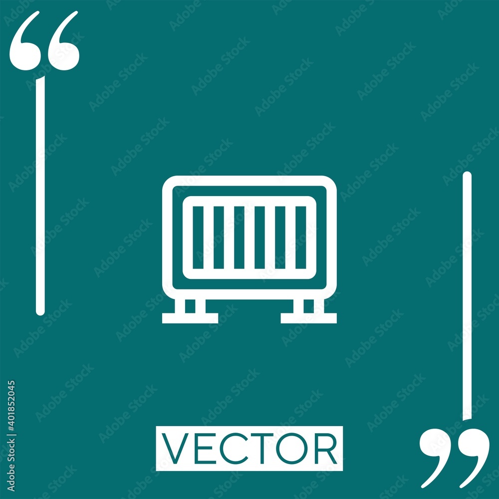 Poster barrier vector icon linear icon. editable stroked line