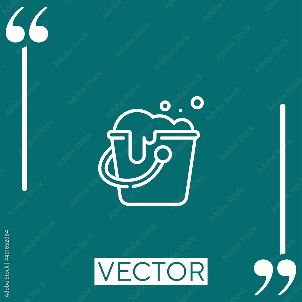 Poster bucket vector icon linear icon. editable stroked line