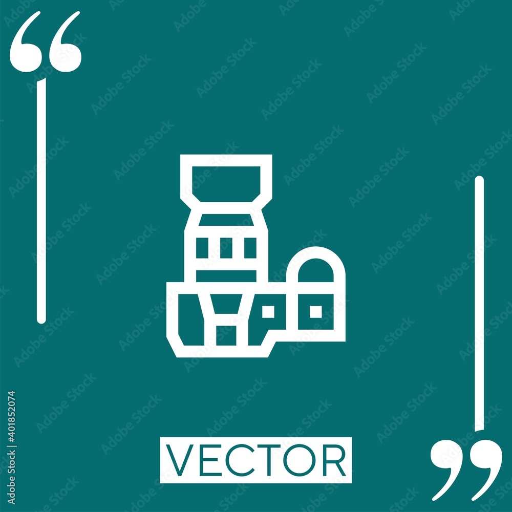 Poster camera vector icon linear icon. editable stroked line