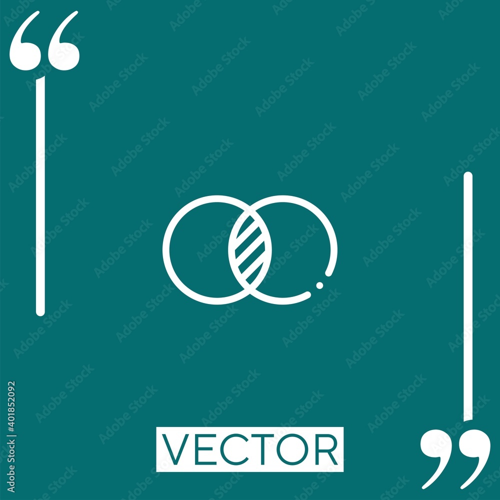 Poster circular chart vector icon linear icon. editable stroked line