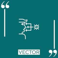virus transmission vector icon Linear icon. Editable stroked line