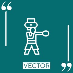 vr game vector icon Linear icon. Editable stroked line