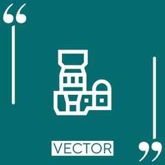 camera vector icon Linear icon. Editable stroked line