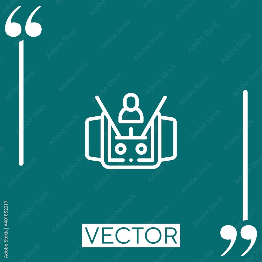Poster hologram vector icon linear icon. editable stroked line