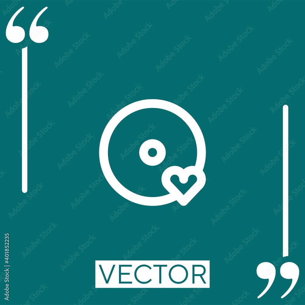 Poster like vector icon linear icon. editable stroked line