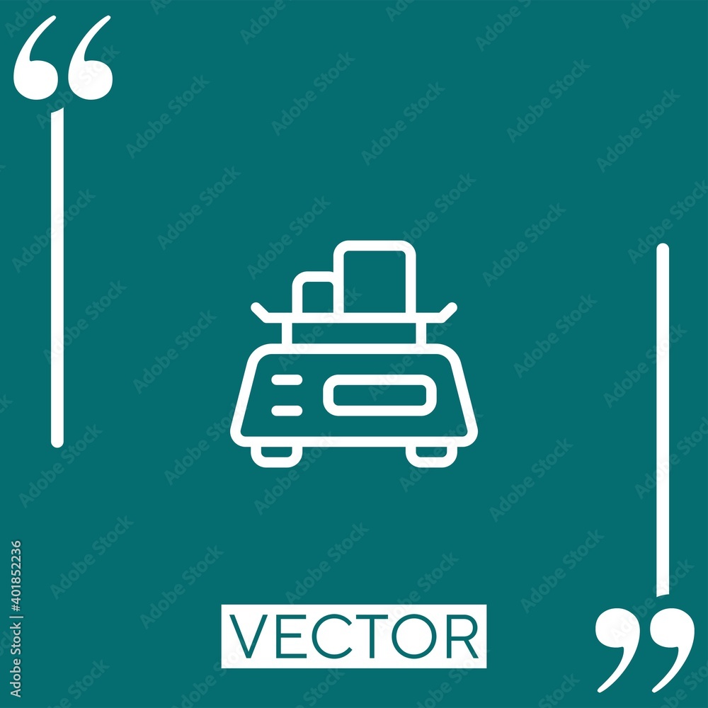 Poster measuring vector icon linear icon. editable stroked line
