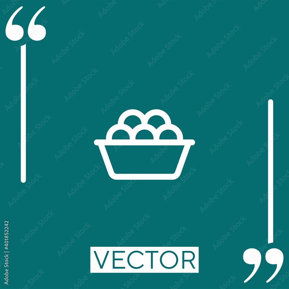 Poster meatballs vector icon linear icon. editable stroked line