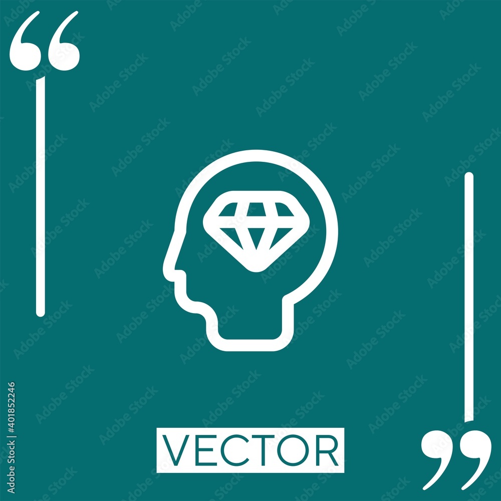 Poster mindset vector icon linear icon. editable stroked line