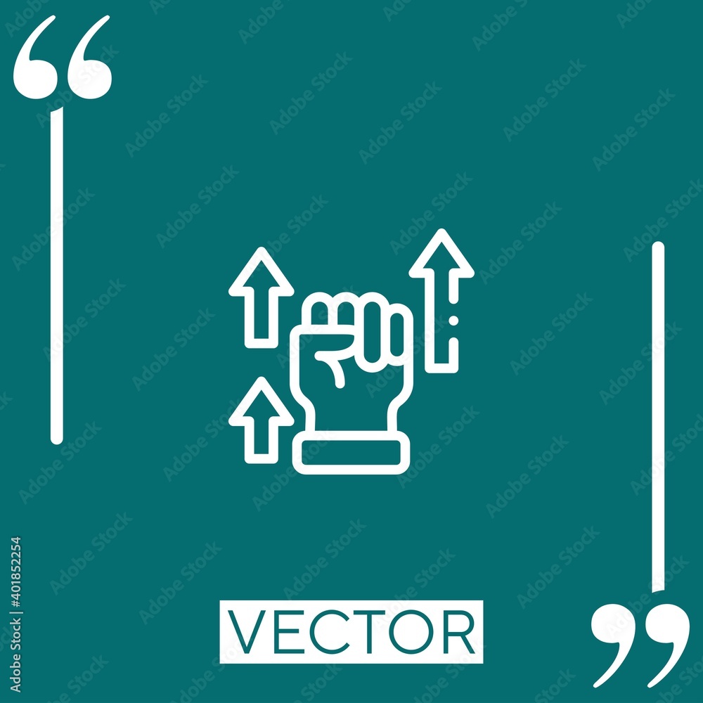 Poster motivation vector icon linear icon. editable stroked line