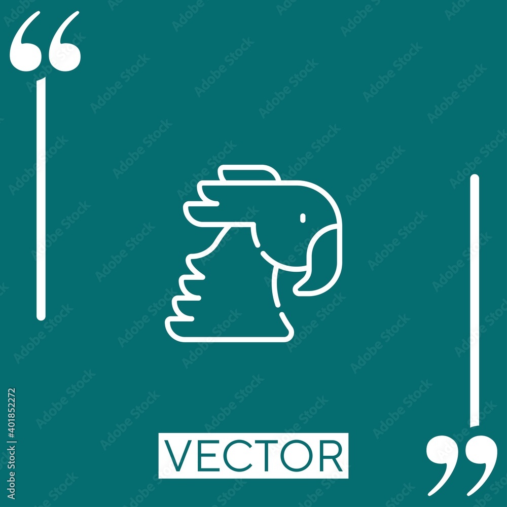 Poster phoenix vector icon linear icon. editable stroked line