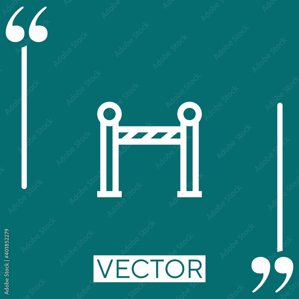 Poster police line vector icon linear icon. editable stroked line
