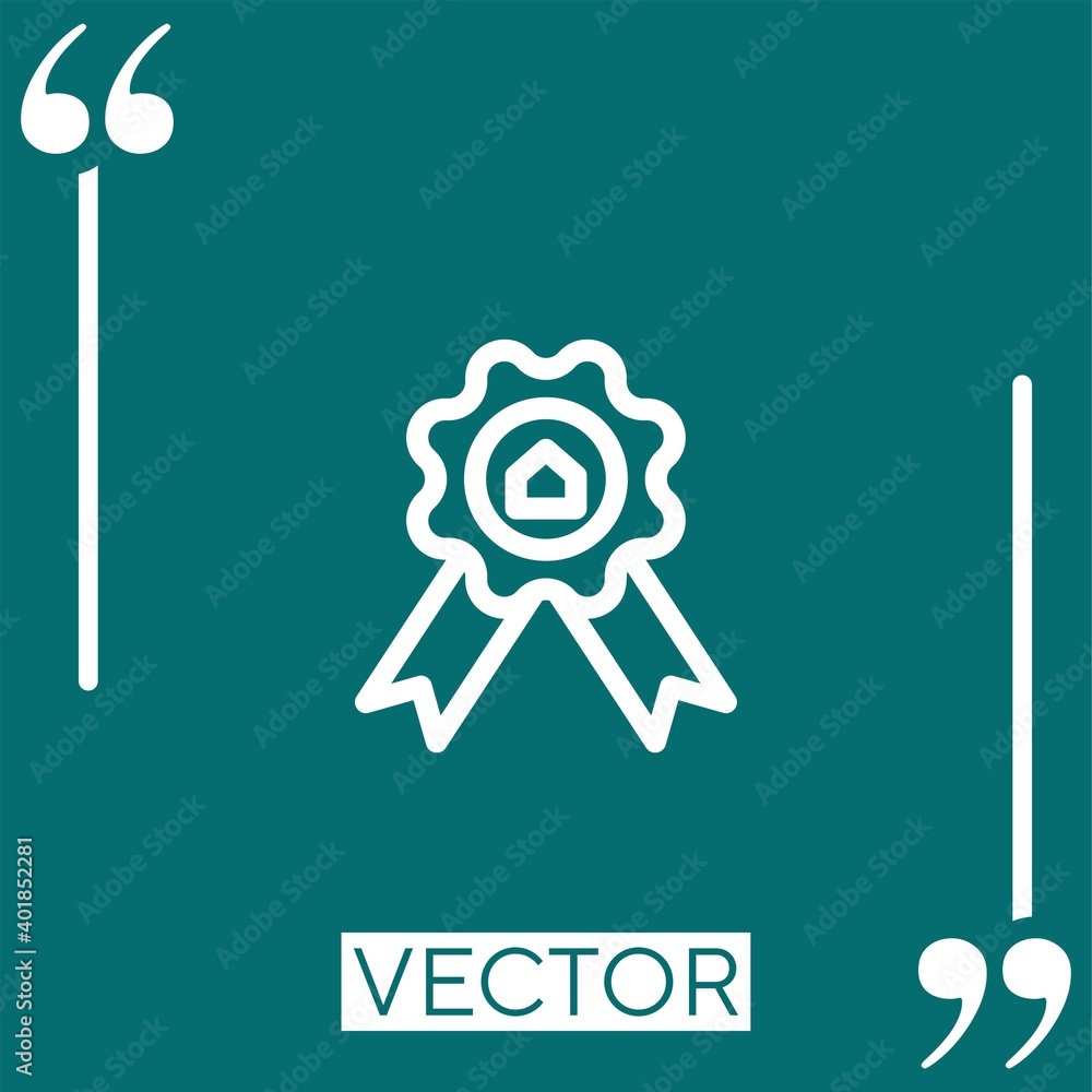 Poster prize vector icon linear icon. editable stroked line