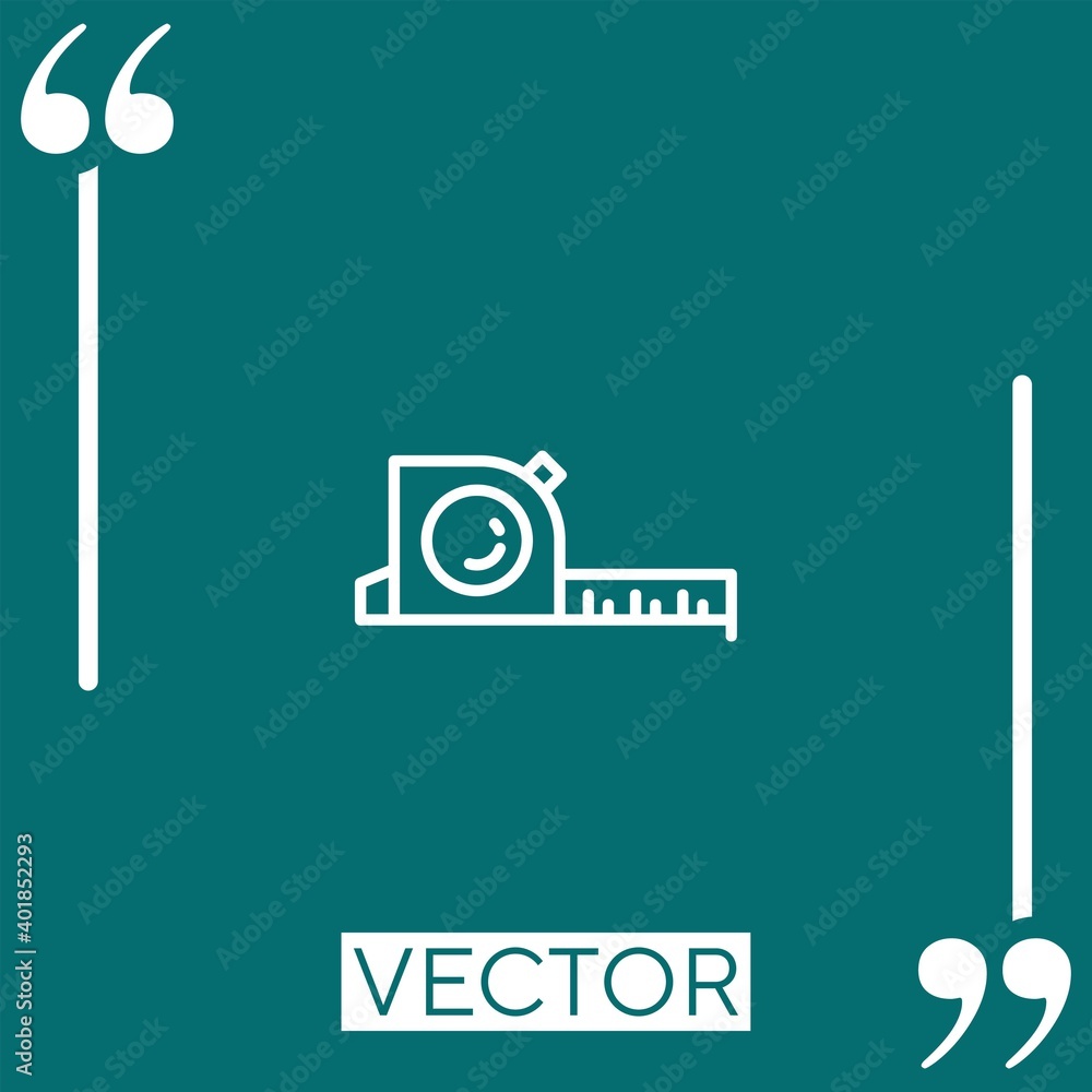 Poster ruler vector icon linear icon. editable stroked line
