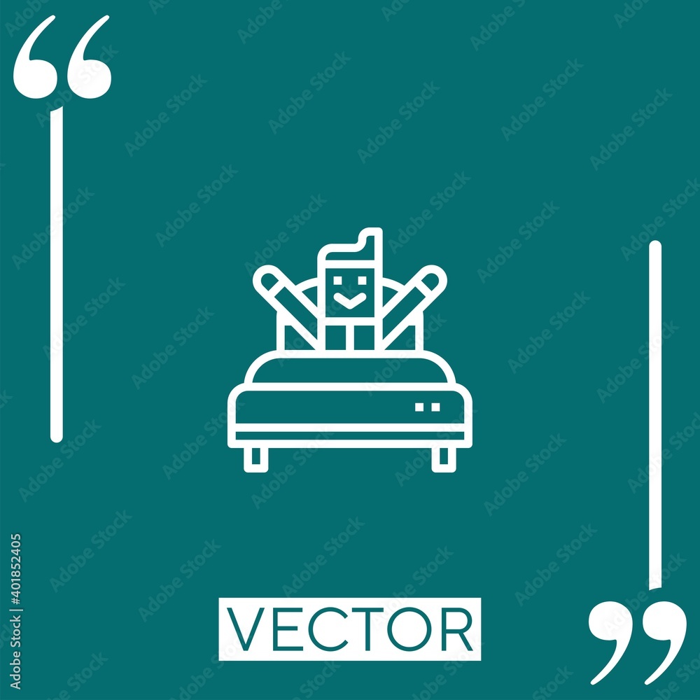 Poster wake up vector icon linear icon. editable stroked line