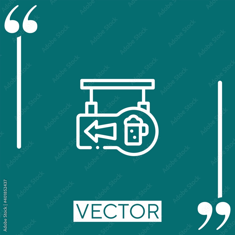 Poster bar vector icon linear icon. editable stroked line