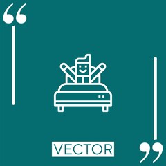 wake up vector icon Linear icon. Editable stroked line