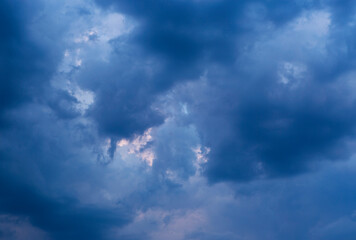 Dramatic clouds after thunderstorm