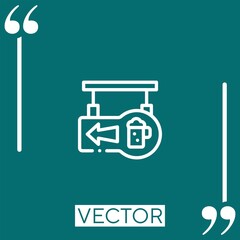 bar vector icon Linear icon. Editable stroked line