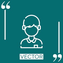 Fototapeta premium boy vector icon Linear icon. Editable stroked line