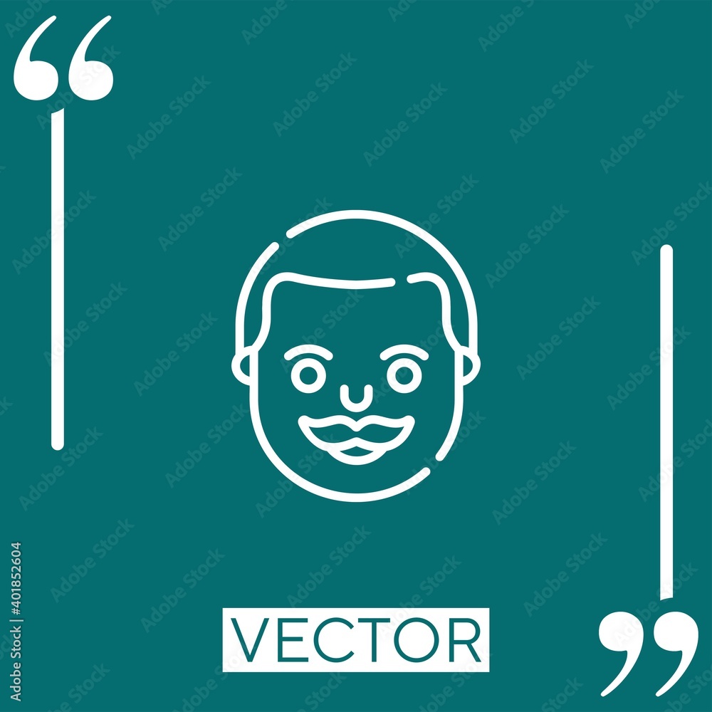 Poster man vector icon linear icon. editable stroked line