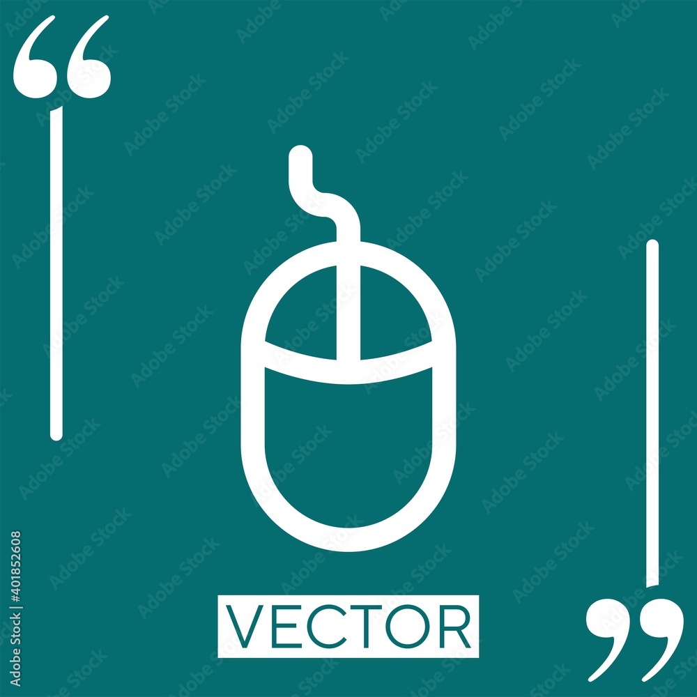 Aufkleber mouse vector icon linear icon. editable stroked line